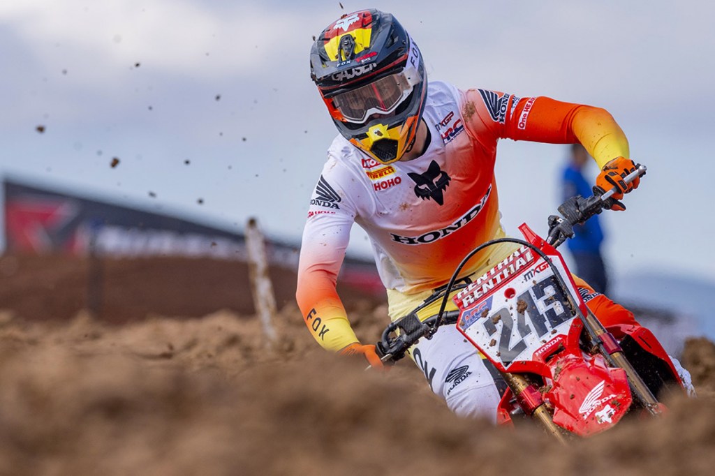 Tim Gajser back on bike after injury