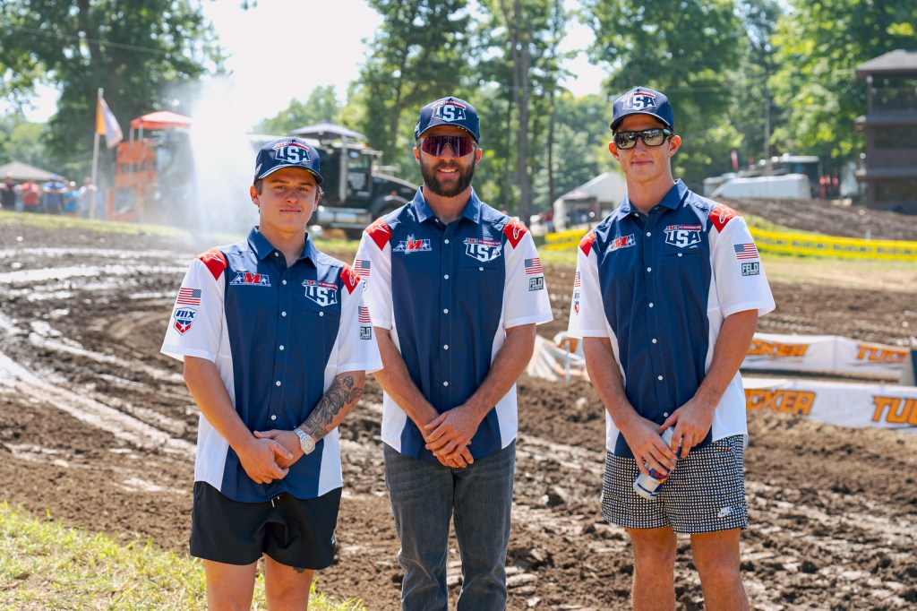 A photo of Haiden Deegan, Eli Tomac and Chase Sexton