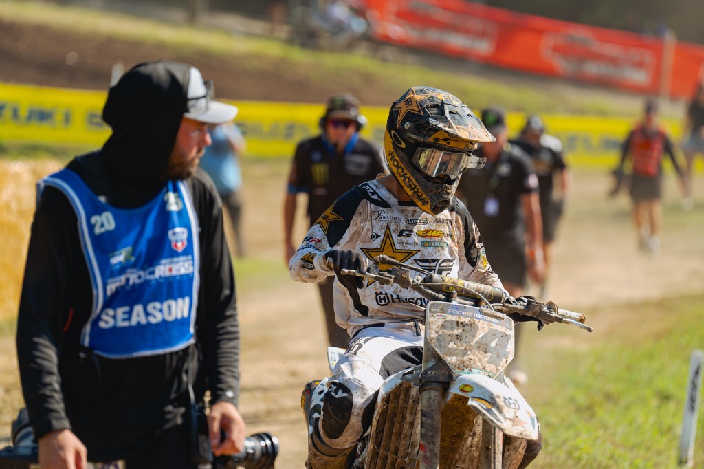 A photo of RJ Hampshire, the article is on his selection for the Motocross of Nations