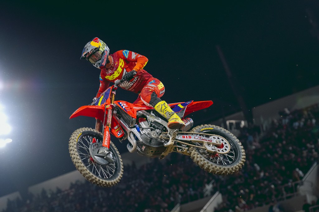 A photo of Jett Lawrence at San Diego Supercross 2025
