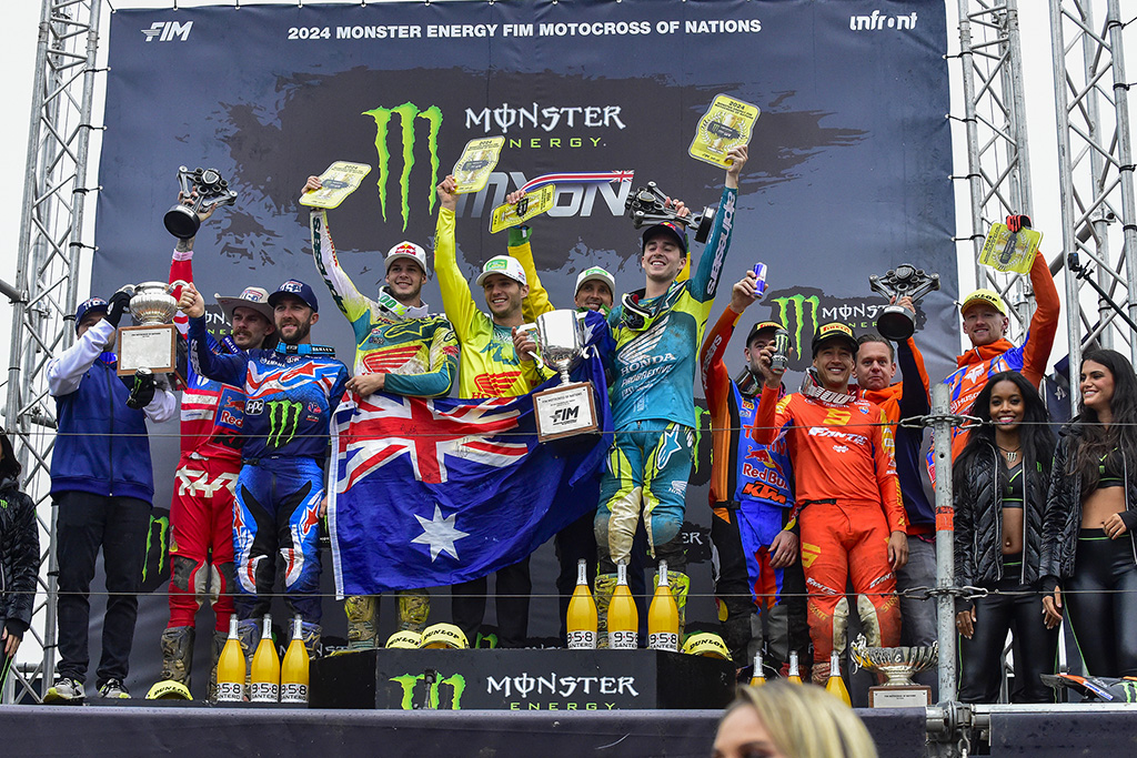 A photo of the MXoN 2024 podium, on an article for the predictions of the 2025 podium