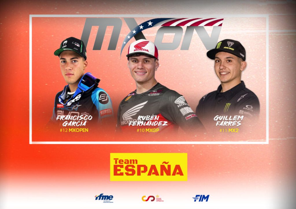 A photo of the announcement for team Spain MXoN 2025